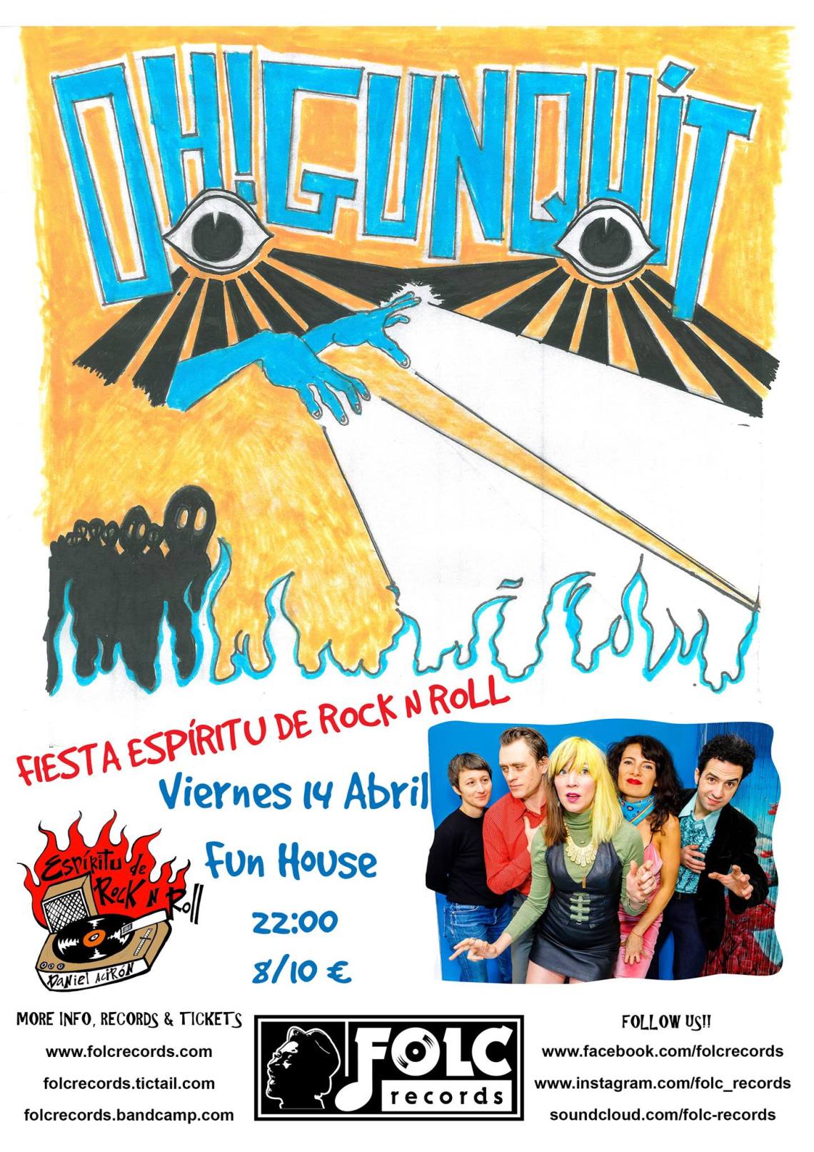 Fiesta Espíritu de Rock N Roll con Oh Gunquit!