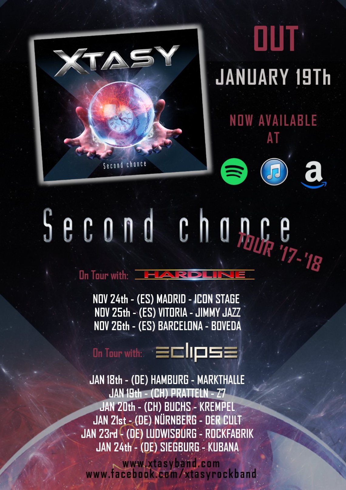 XTASY - TOUR 2017-18 Second Leg EUROPE